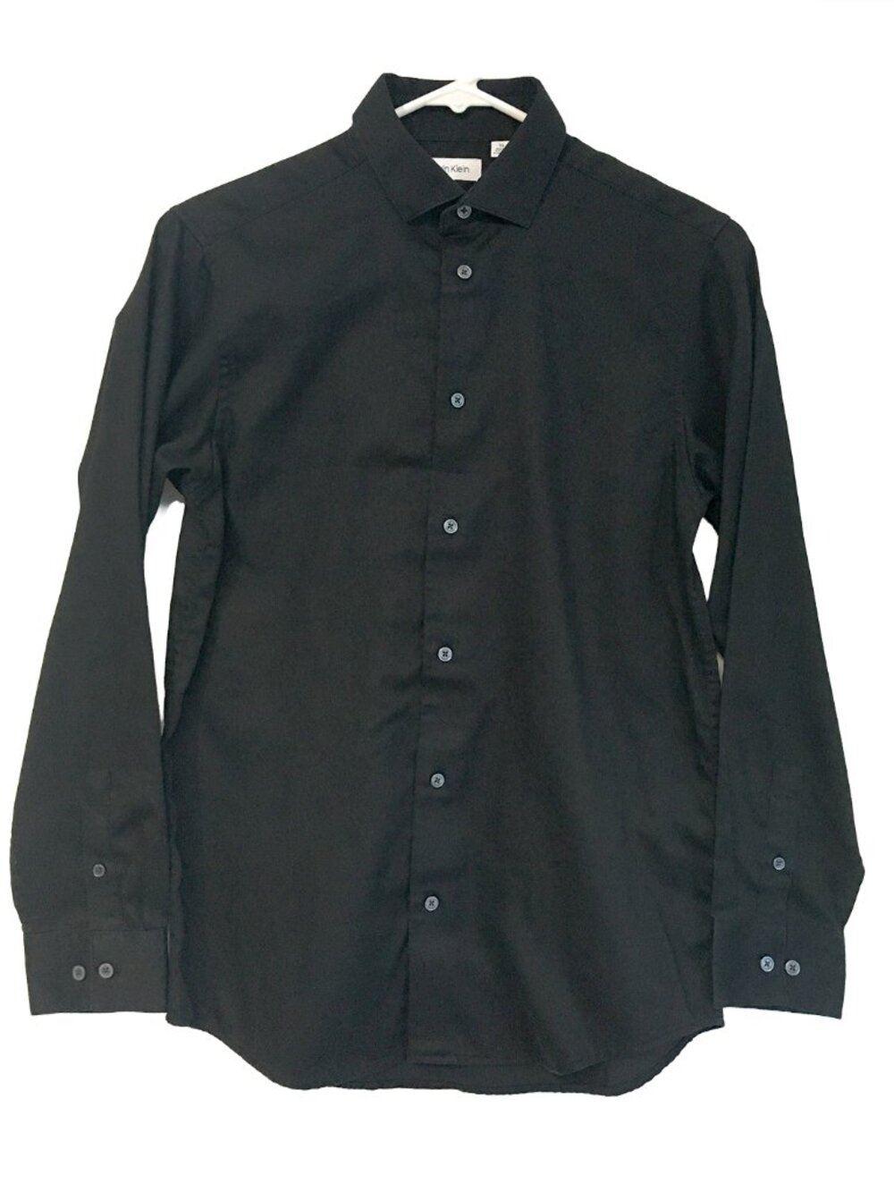 Calvin Klein Men's Black Long Sleeve Shirts Size 16